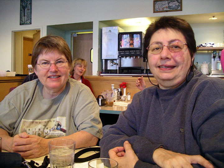 Martha and Dianne at the Egg and I