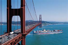 San Francisco view from Golden Gate Bridge