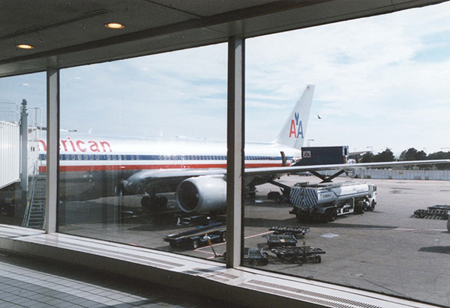 American Airlines plane in NY
